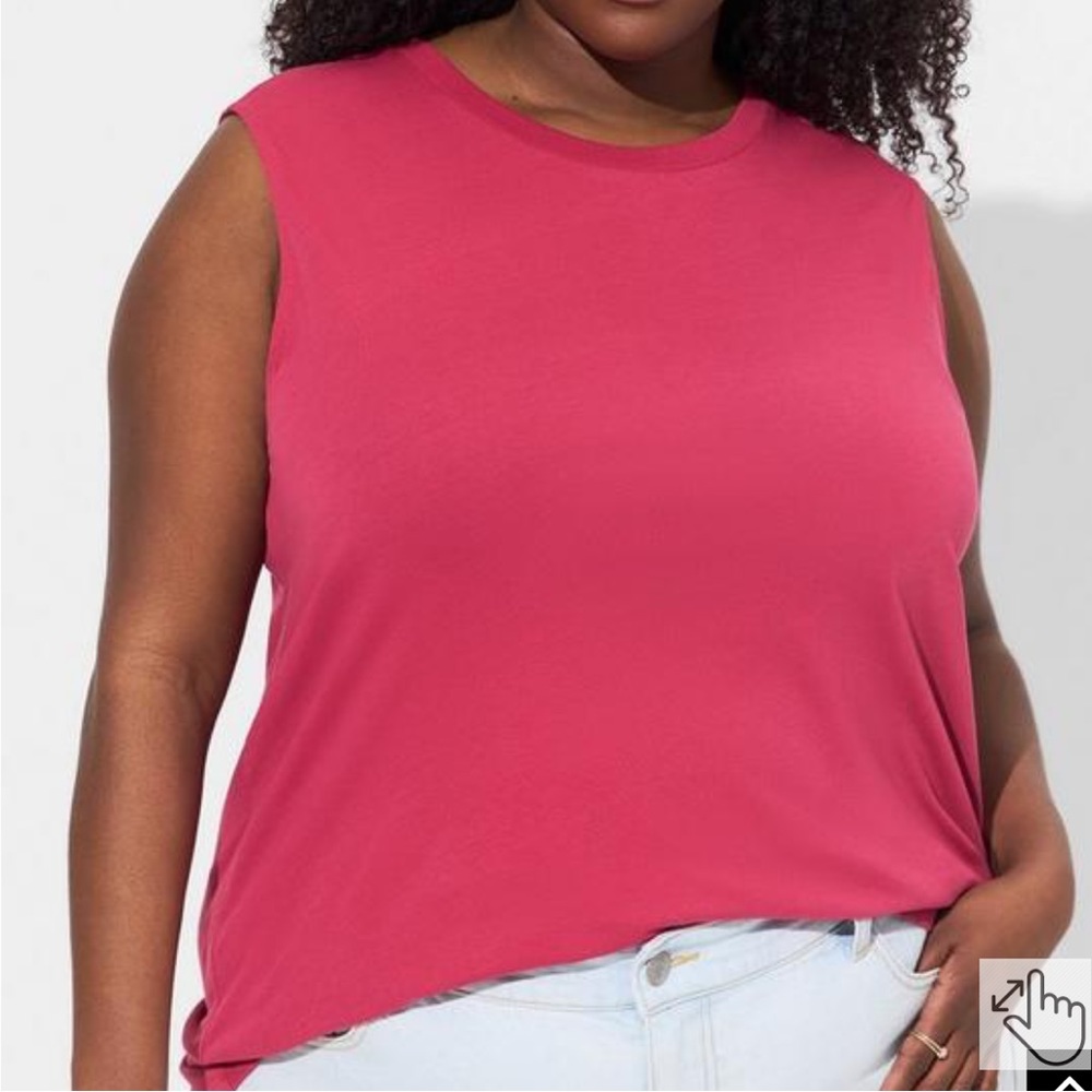 NWT TORRID Vintage Cotton Jersey High Neck Tank - Picture 2 of 2